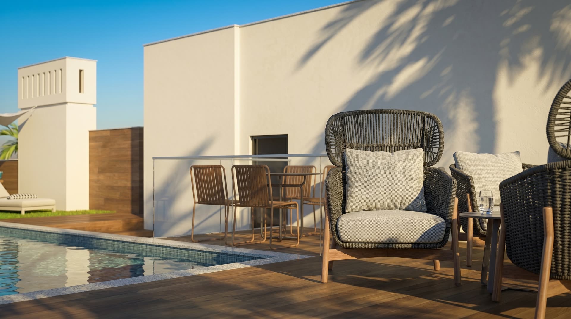 Rooftop lounge at Marin