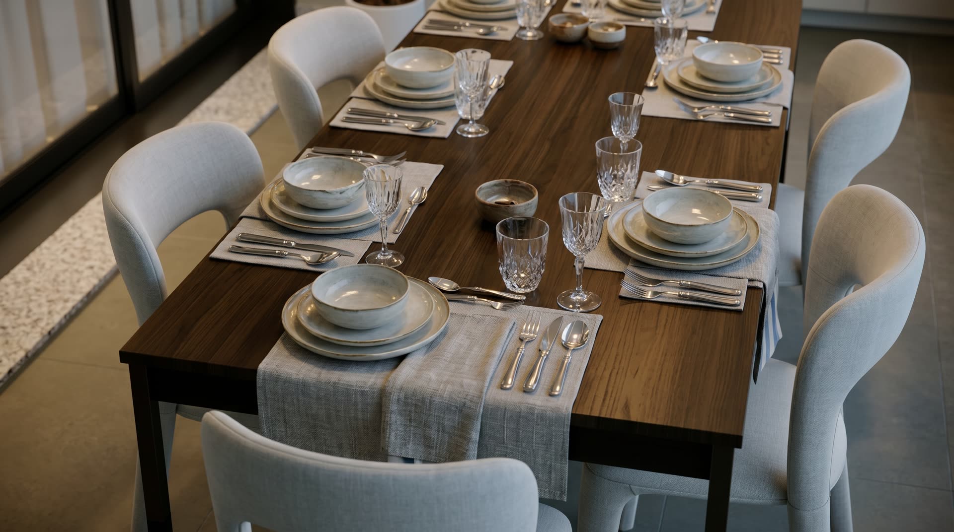Table setting at Marin